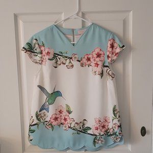 TED BAKER size 2 floral blouse